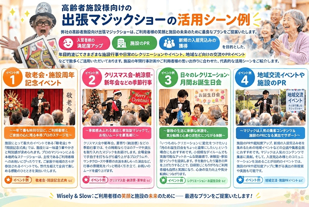 高齢者　出張マジック